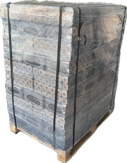 Pini-Kay Briketten – 1 pallet (960 kg – 96 x 10 kg) – 100% zuivere houtvezel – Langdurige, krachtige verbranding