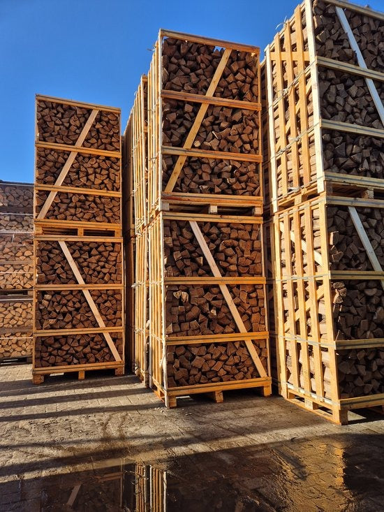 Pallet Ovengedroogd Eikenhout – 1,9 m³ Premium Kachelhout